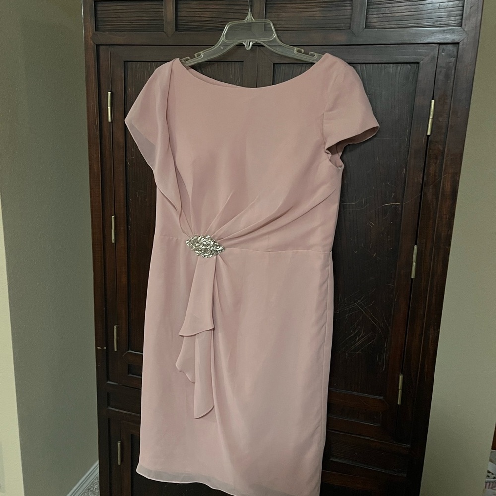 JJs House Blush Pink Midi Dress with Embellished Detail